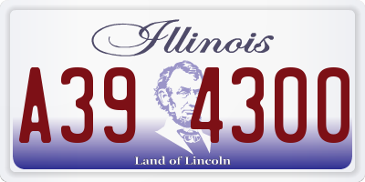 IL license plate A394300