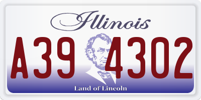 IL license plate A394302