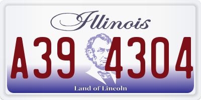 IL license plate A394304