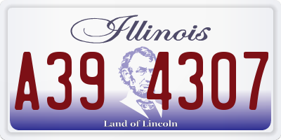 IL license plate A394307