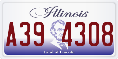 IL license plate A394308