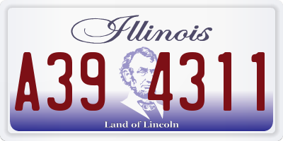 IL license plate A394311