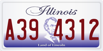 IL license plate A394312