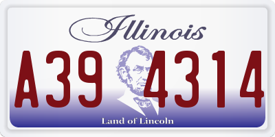 IL license plate A394314