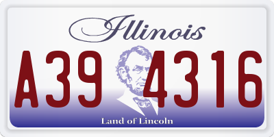 IL license plate A394316