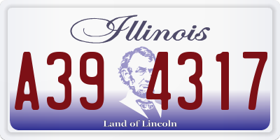 IL license plate A394317