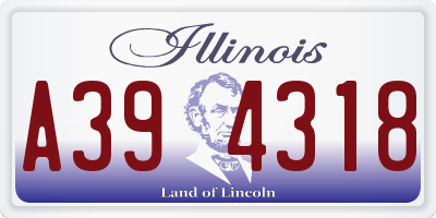 IL license plate A394318
