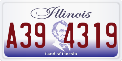 IL license plate A394319