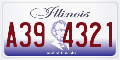 IL license plate A394321