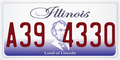 IL license plate A394330