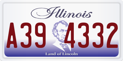 IL license plate A394332