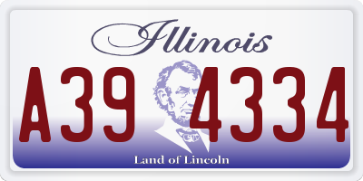 IL license plate A394334