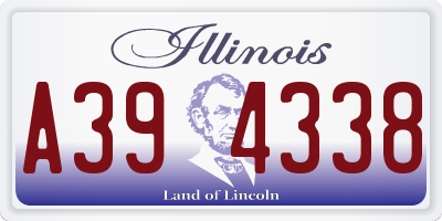 IL license plate A394338