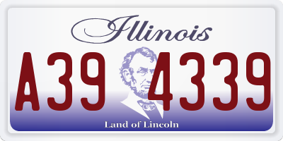 IL license plate A394339