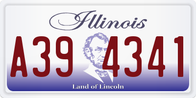 IL license plate A394341