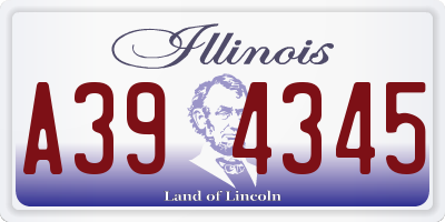 IL license plate A394345