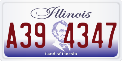IL license plate A394347