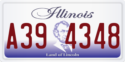 IL license plate A394348