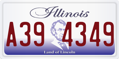 IL license plate A394349