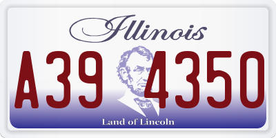 IL license plate A394350
