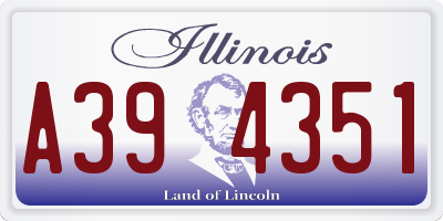 IL license plate A394351