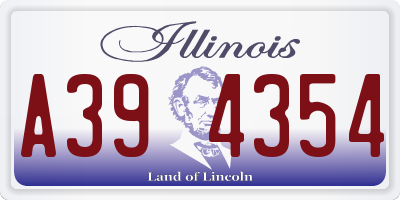 IL license plate A394354