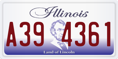IL license plate A394361