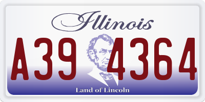 IL license plate A394364