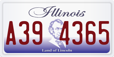 IL license plate A394365