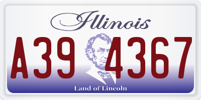 IL license plate A394367