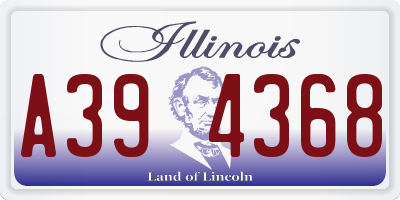 IL license plate A394368
