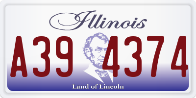 IL license plate A394374