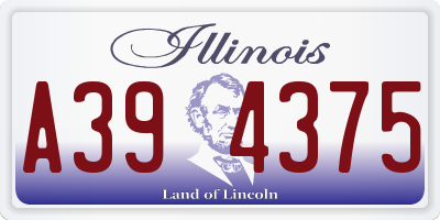 IL license plate A394375