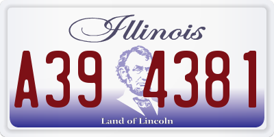 IL license plate A394381