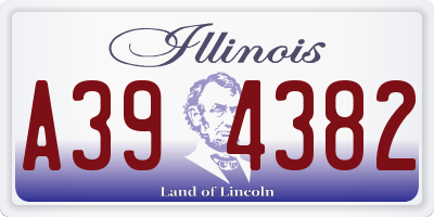 IL license plate A394382