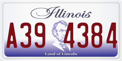 IL license plate A394384