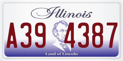 IL license plate A394387