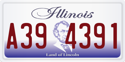 IL license plate A394391