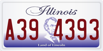 IL license plate A394393
