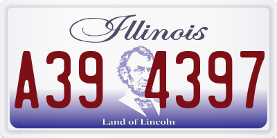IL license plate A394397