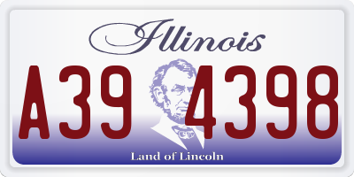 IL license plate A394398