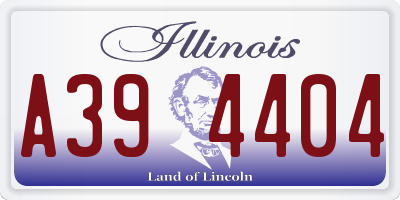 IL license plate A394404