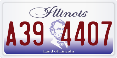 IL license plate A394407