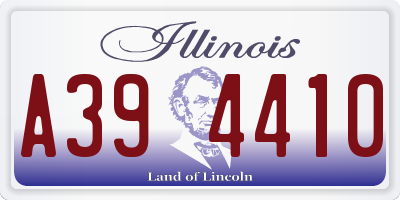 IL license plate A394410