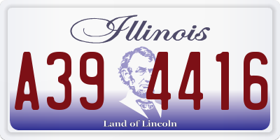 IL license plate A394416