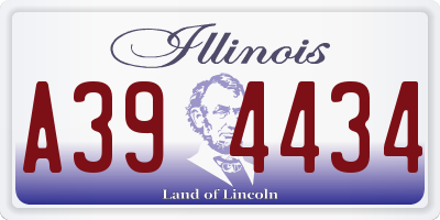 IL license plate A394434