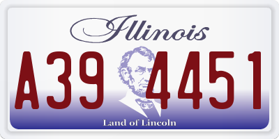 IL license plate A394451