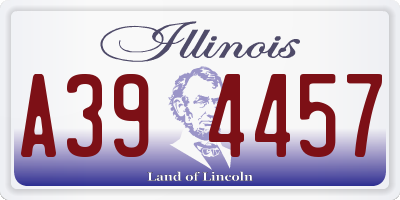 IL license plate A394457