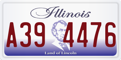IL license plate A394476
