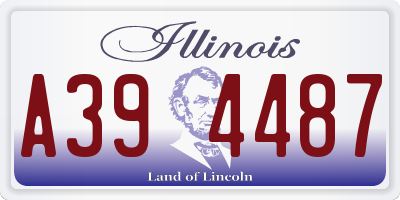 IL license plate A394487